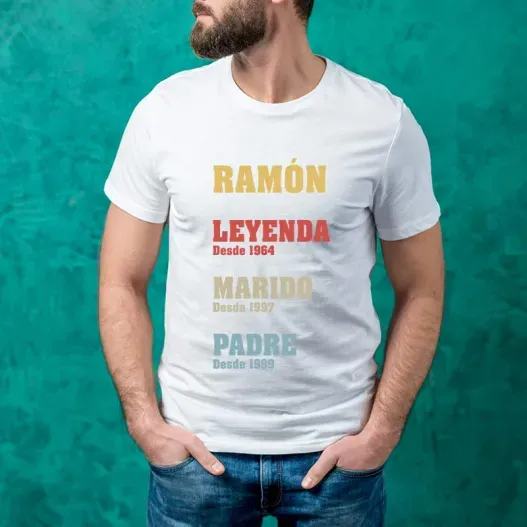 Camiseta personalizada Leyenda (Vista alternativa)