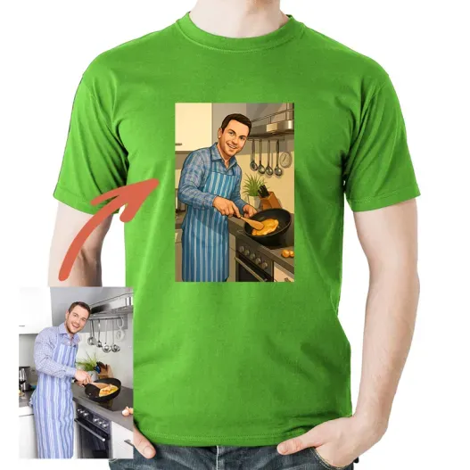 Camiseta personalizada para hombre con tu foto y filtro IA (Vista secundaria)