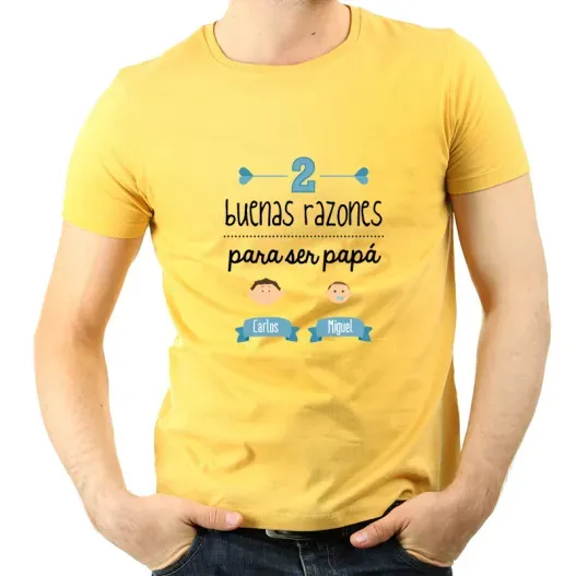 Camiseta razones para ser pap&aacute; (Idea de regalo original)