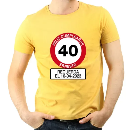 Camiseta se&ntilde;al de tr&aacute;fico personalizada (Idea de regalo original)