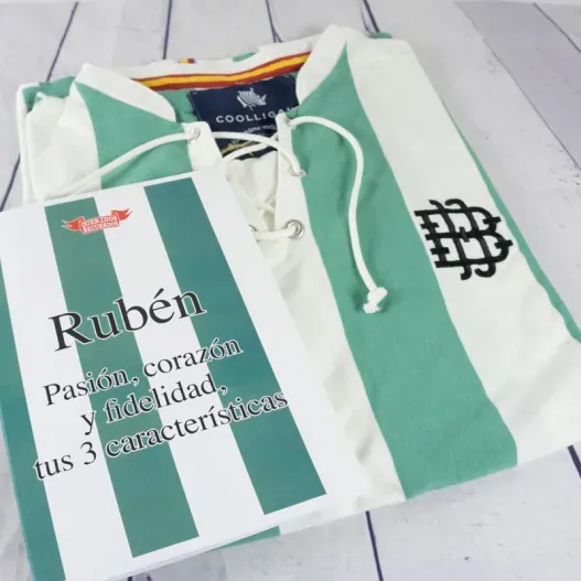 Camiseta Verdiblanco con tarjeta personalizada (Vista alternativa)