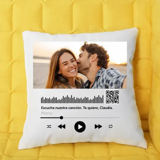 Canci&oacute;n personalizada en coj&iacute;n (Idea de regalo original)