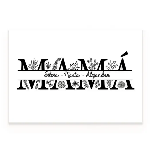 Cartel MAM&Aacute; personalizado (Vista alternativa)