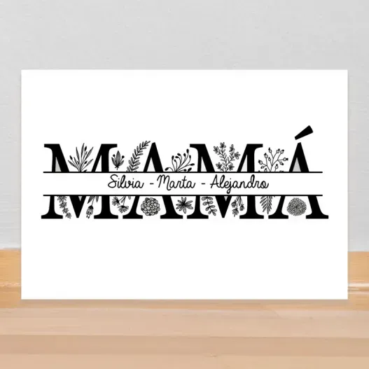 Cartel MAM&Aacute; personalizado (Idea de regalo original)