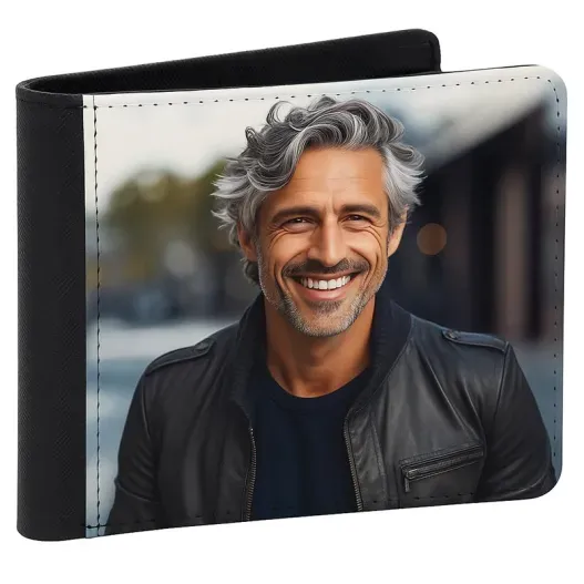 Cartera para caballero personalizada con foto (Vista alternativa)