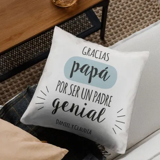 Coj&iacute;n para un pap&aacute; genial personalizado