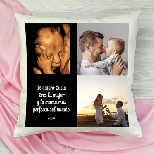 Coj&iacute;n personalizado fotos y texto (Idea de regalo original)