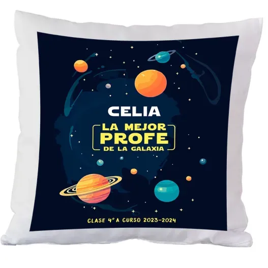 Coj&iacute;n personalizado 'Mejor Profe de la Galaxia' (Vista alternativa)
