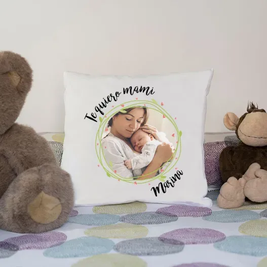 Coj&iacute;n 'Te quiero mami' personalizado (Idea de regalo original)