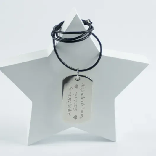 Colgante chapa militar grabada (Idea de regalo original)