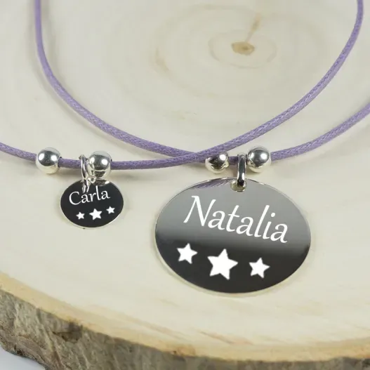 Colgante de plata madre e hija personalizado (Foto de catálogo)