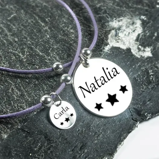 Colgante de plata madre e hija personalizado (Vista alternativa)