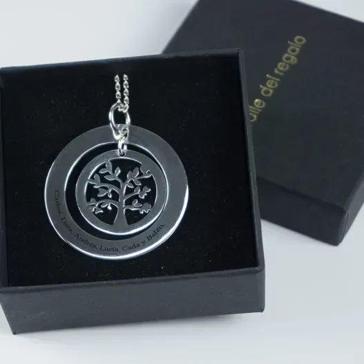 Colgante de plata personalizado &Aacute;rbol de la Vida (Detalle de presentación)
