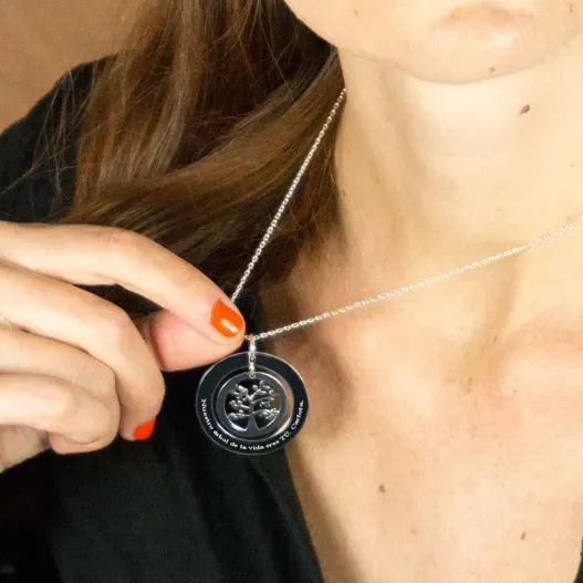 Colgante de plata personalizado &Aacute;rbol de la Vida (Idea de regalo original)