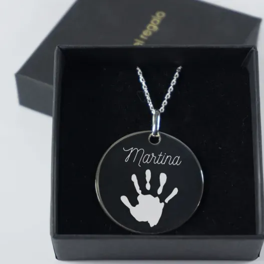 Colgante de plata personalizado 'Huella' (Idea de regalo original)