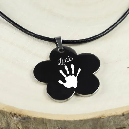 Colgante flor personalizado 'Huella' (Foto de catálogo)