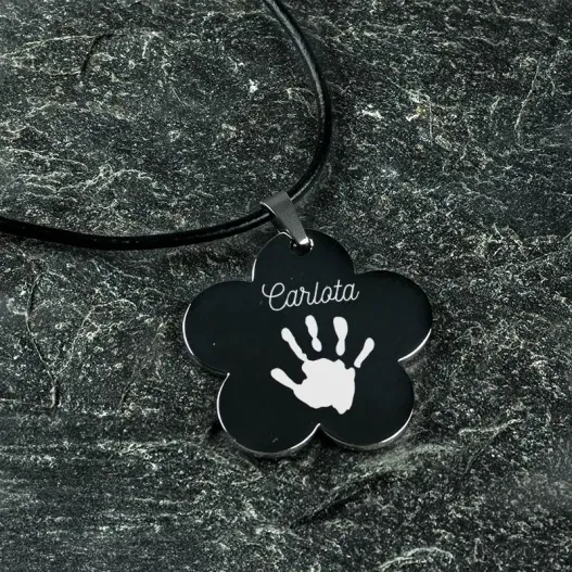 Colgante flor personalizado 'Huella' (Idea de regalo original)