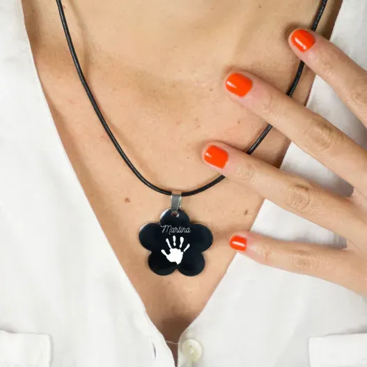 Colgante flor personalizado 'Huella' (Vista alternativa)