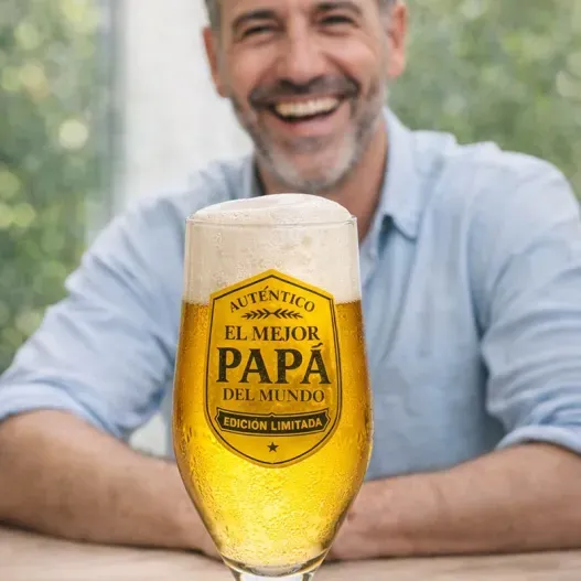 Copa de cerveza -  Edici&oacute;n limitada PAP&Aacute; (Idea de regalo original)