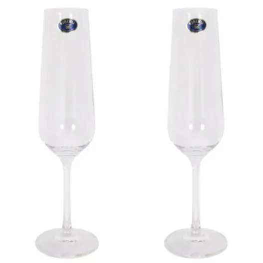 Copa de champagne de cristal de Bohemia (Idea de regalo original)