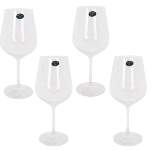 Copa de vino de cristal de Bohemia (Detalle de presentación)