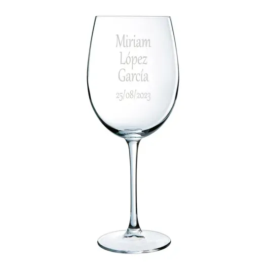 Copa de vino grabada (Foto de catálogo)