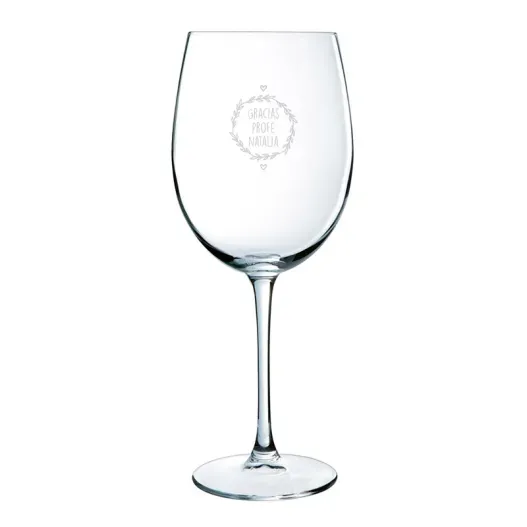 Copa de vino grabada 'Gracias Profe' (Idea de regalo original)