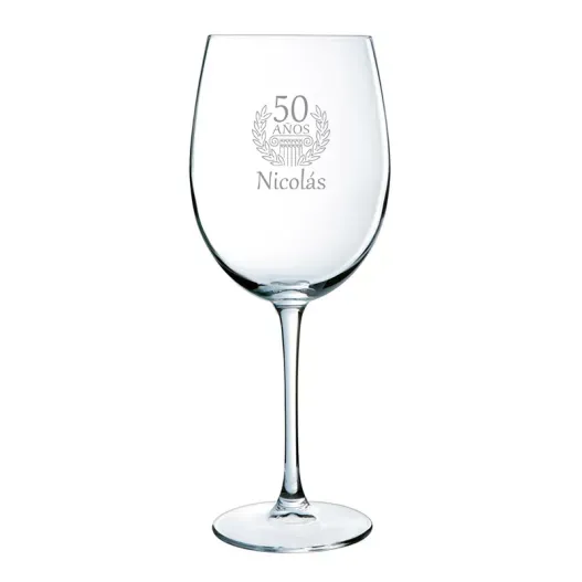 Copa de vino grabada para cumplea&ntilde;os (Foto de catálogo)