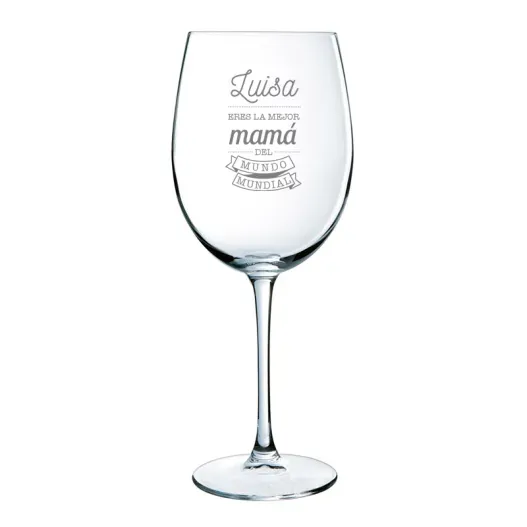 Copa de vino grabada para madre (Foto de catálogo)