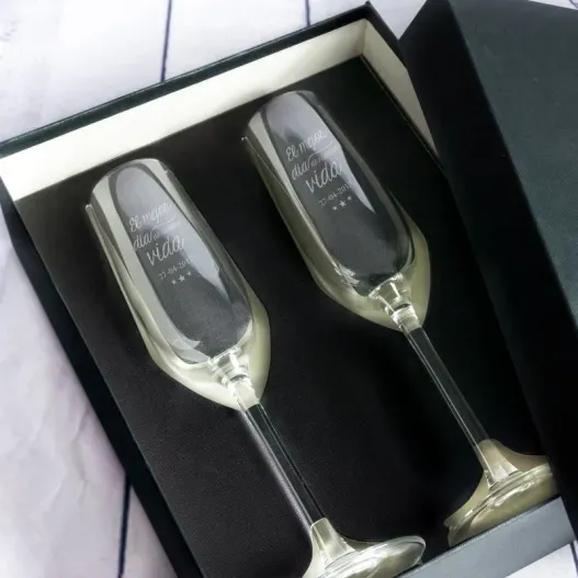 Copas de cava grabadas para Boda (Vista alternativa)