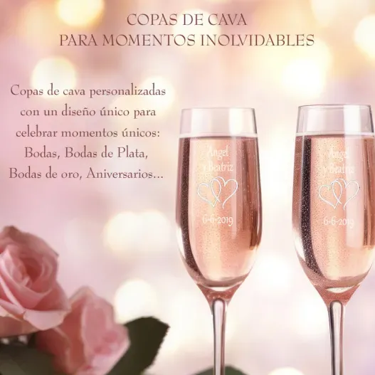 Copas de cava para parejas (Idea de regalo original)