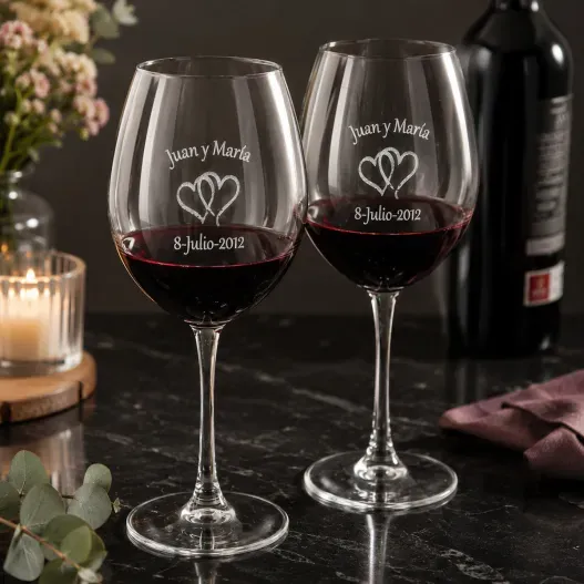 Copas de vino para parejas (Opción de grabado)