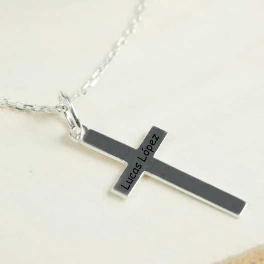 Cruz de plata personalizada (Vista secundaria)