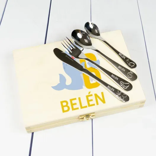 Cubiertos personalizados 'alfabeto animal'