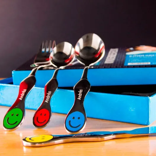 Cubiertos personalizados Smiley (Idea de regalo original)