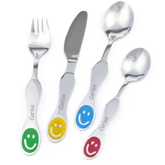 Cubiertos personalizados Smiley (Vista alternativa)