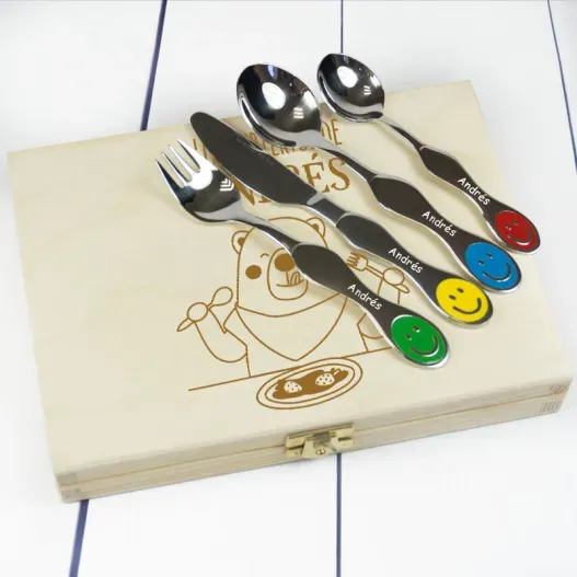 Cubiertos personalizados Smiley