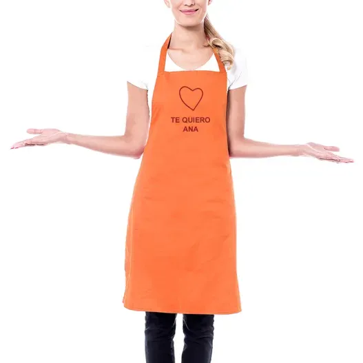 Delantal de cocina BIO bordado 'Amor' (Vista alternativa)