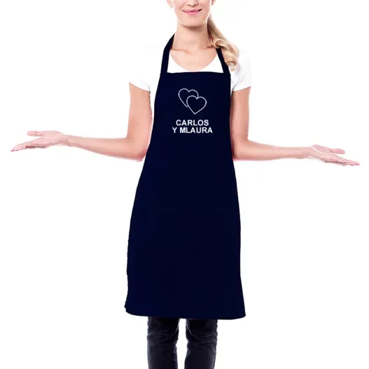 Delantal de cocina BIO bordado 'Amor' (Idea de regalo original)