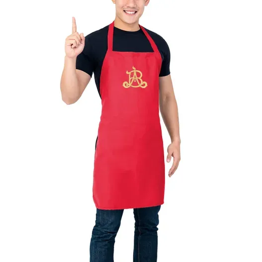 Delantal de cocina BIO bordado con monograma (Idea de regalo original)