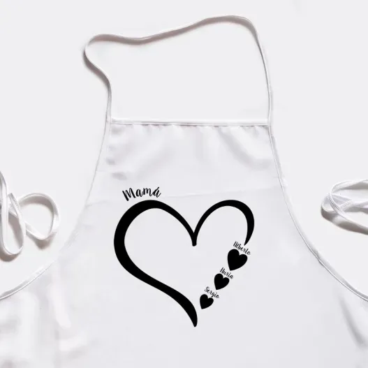 Delantal personalizado amor de Mam&aacute; (Idea de regalo original)