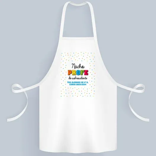 Delantal personalizado 'Profe de sobresaliente' (Idea de regalo original)