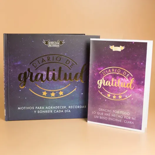 Diario de Gratitud con tarjeta personalizada