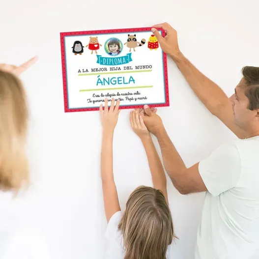 Diploma para la mejor hija con foto