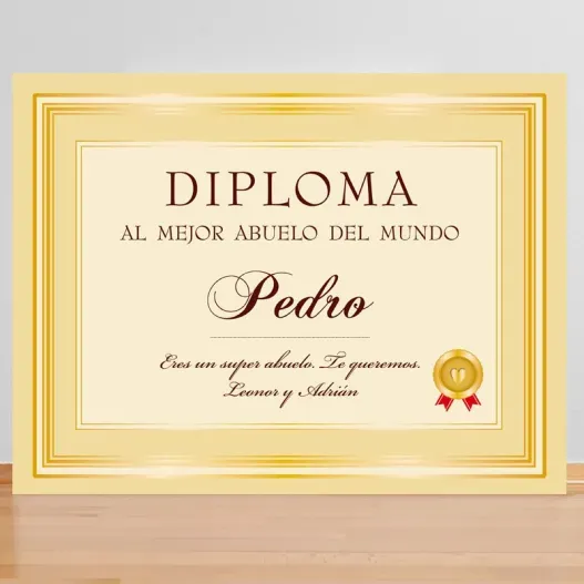 Diploma personalizado (Idea de regalo original)