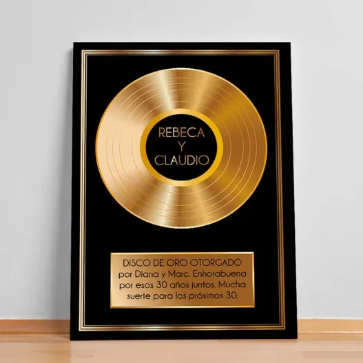 Disco de oro personalizado (Foto de catálogo)