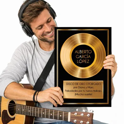 Disco de oro personalizado (Idea de regalo original)