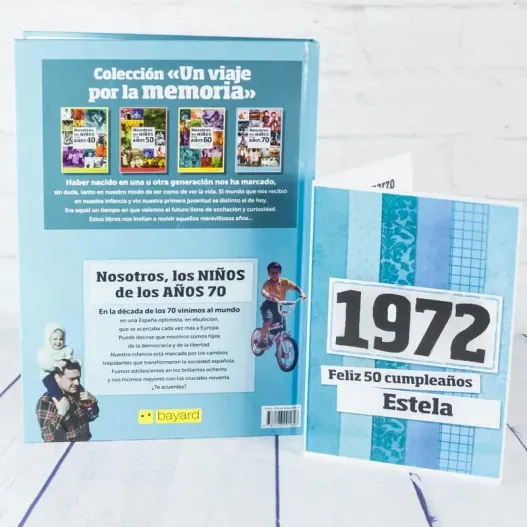 Regalo 50 cumplea&ntilde;os: libro con tarjeta (Idea de regalo original)