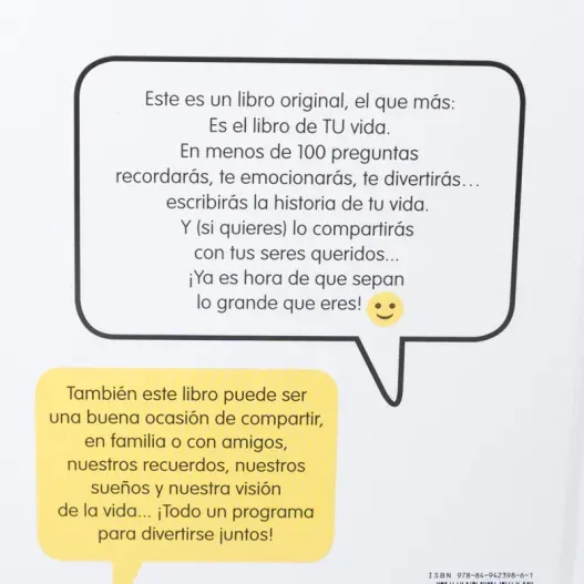 El libro de mi vida (Detalle de presentación)