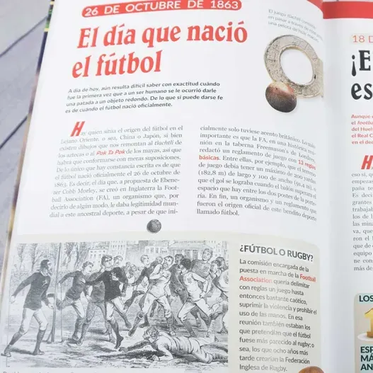 El libro de oro del f&uacute;tbol (Detalle de presentación)